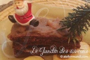 Recette Bûche au chocolat et crème de marron par Atelier Mundi, tout en chocolat
